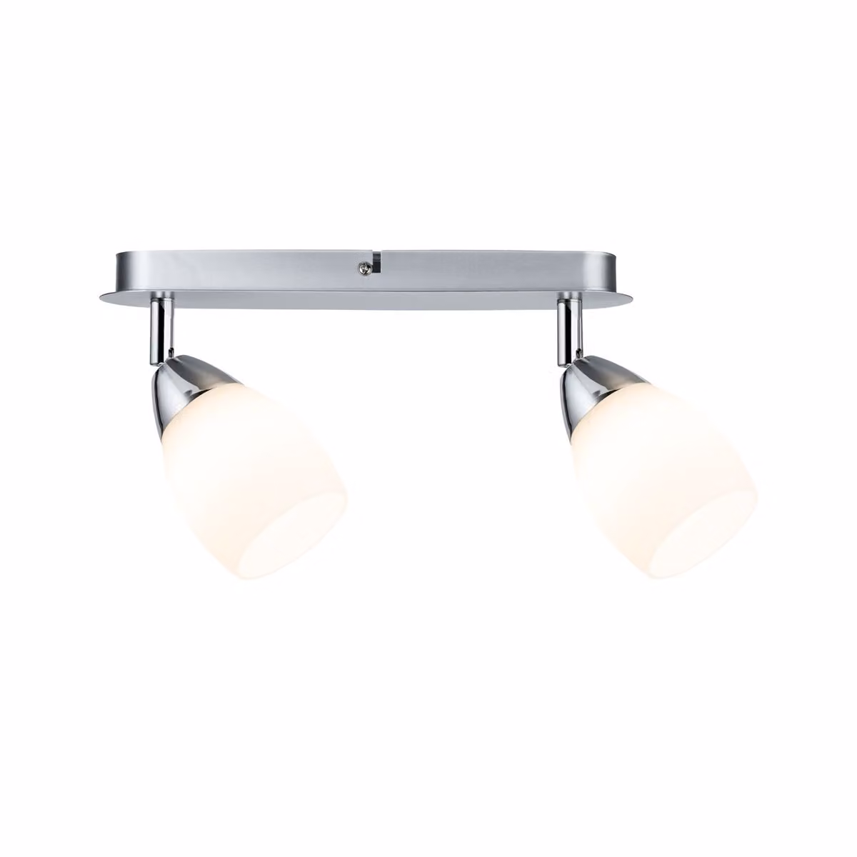 Paulmann Faretti WolbaLED, barra luminosa 2x3W, attacco GU10, 230V, finitura cromata opaca, metallo/vetro