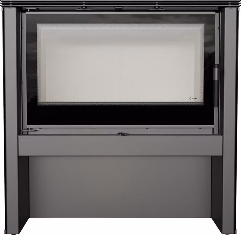 Stufa in acciaio KRATKI JUNO 12 kW Ø 160 pannello nero