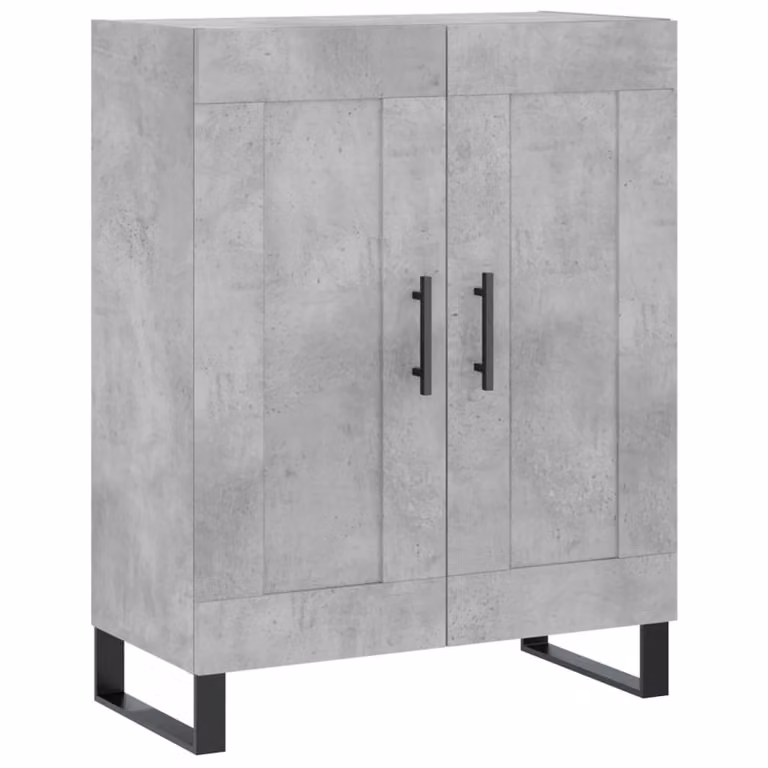 Credenza Grigio Cemento 69,5x34x90 cm in Legno Multistrato