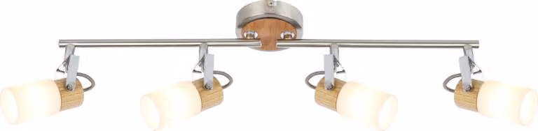 Plafoniera Plafoniera LED Faretto da soffitto soggiorno legno 56606-4