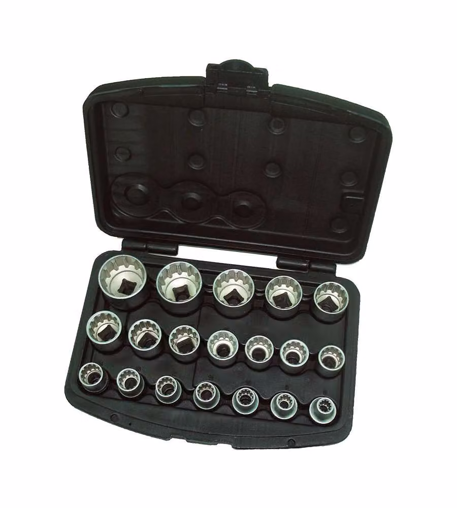 Fervi Chiavi a Bussola Multilock Cromate Set 19 pz - Misure 8-32 mm