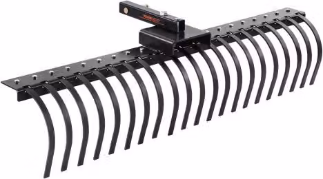 Rastrello da traino per paesaggistica VEVOR in acciaio nero con 21 denti a spirale, larghezza 1524 mm