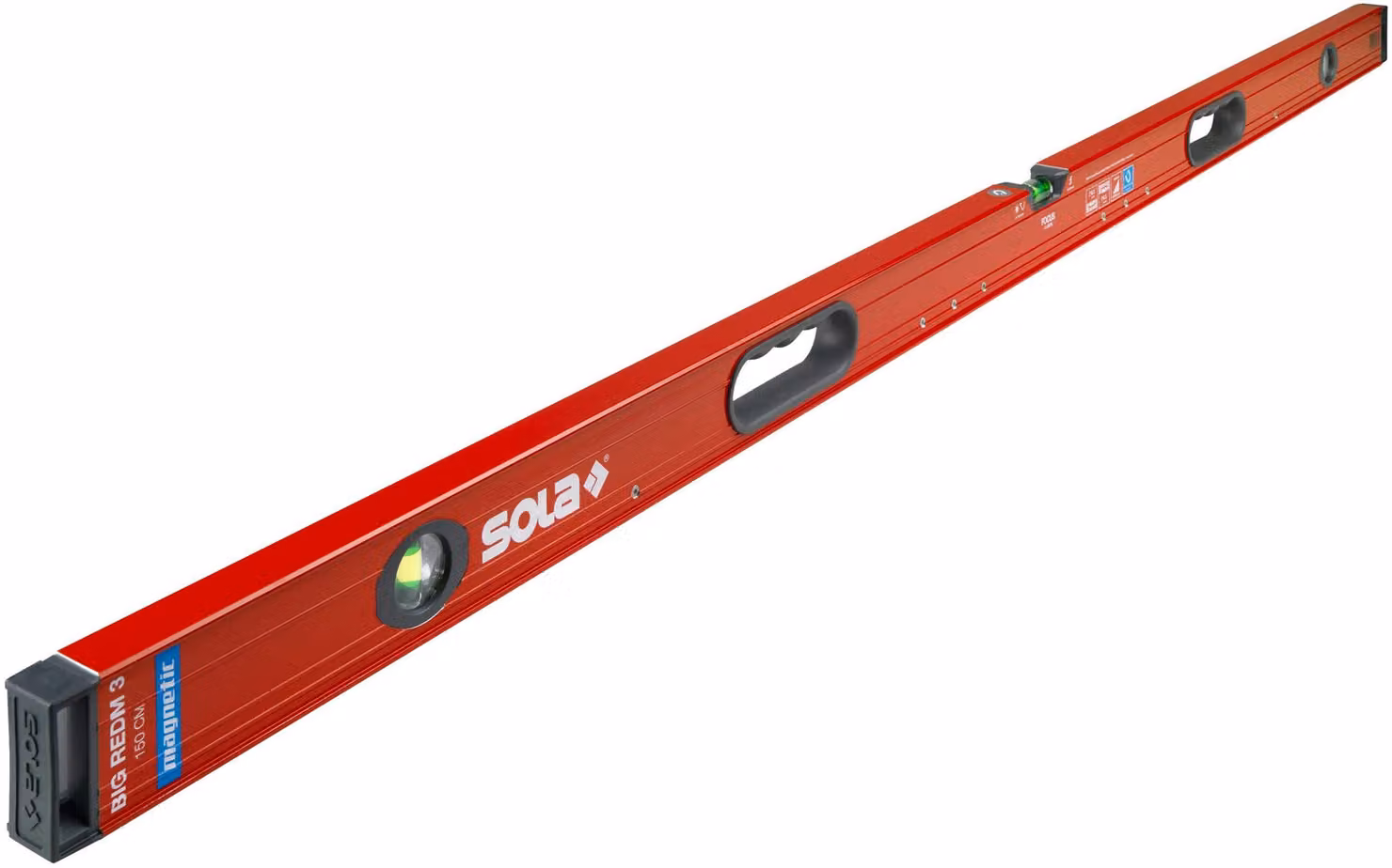 Livella magnetica LM Big REDM 3 150 cm verniciata a polvere Sola