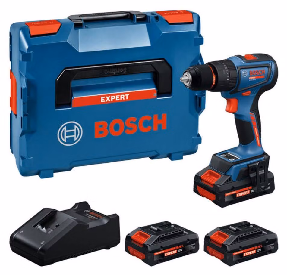 Trapano a percussione a batteria Bosch EXSB18V-90, 3 x EXBA18V-40, L-BOXX 136