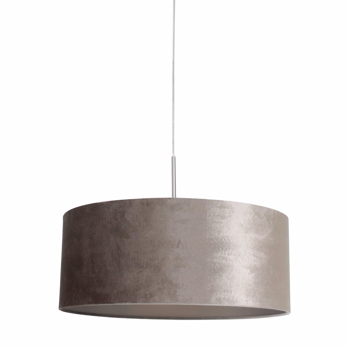 Lampada a sospensione - argento - Sparkled Light - metallo tessile velluto - Ø 50cm - E27 - 8149ST - Steinhauer