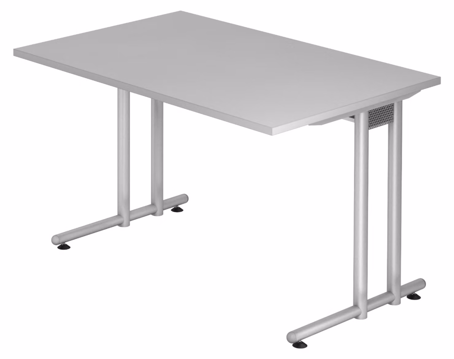 Scrivania bümö Serie N - Dimensioni: 120 x 80 cm, Decorazione: Grigio