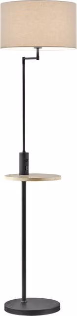 Lampada Piantana 6W Snodo Ricarica USB Smartphone Nera Claas GD Trio