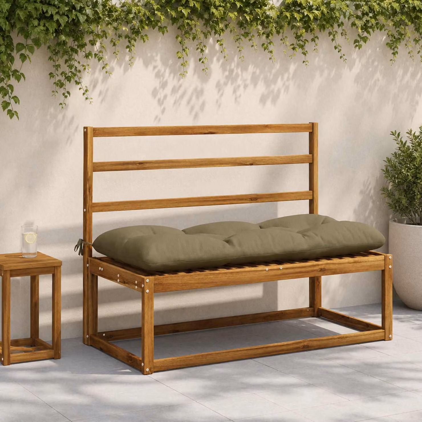 vidaXL Cuscino per panchina VIANEN Verde, 120 x 50 x 12 cm