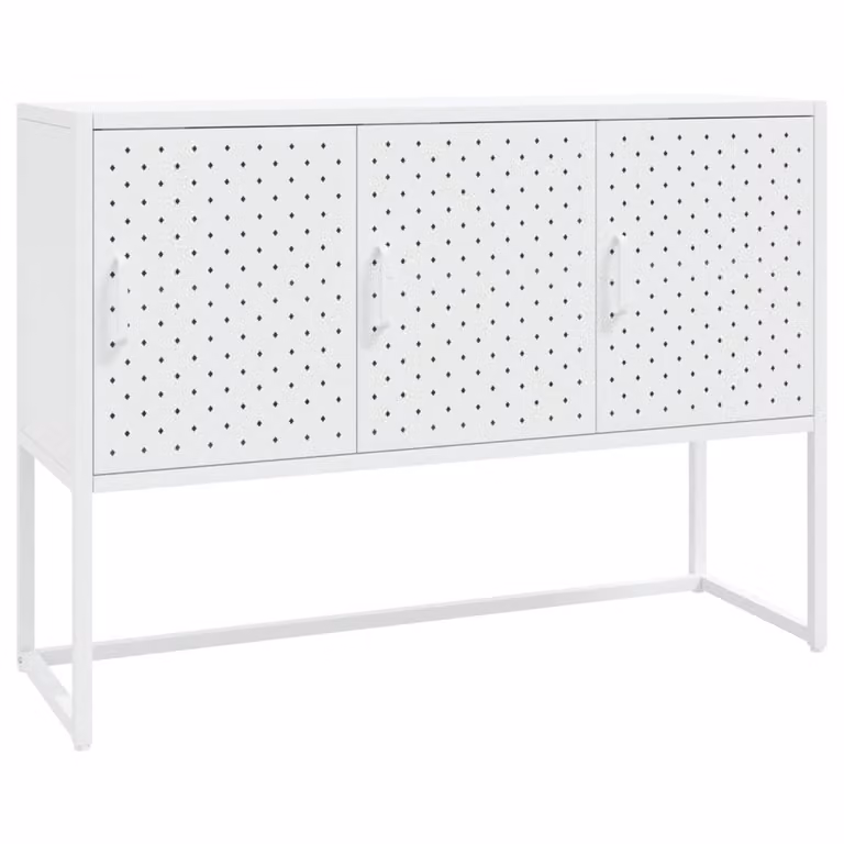 Credenza Bianca 105x35x75 cm in Acciaio