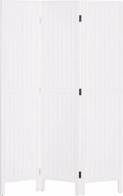 Paravento separatore pieghevole Xylo in legno e metallo bianco L 120 cm x H 170 cm