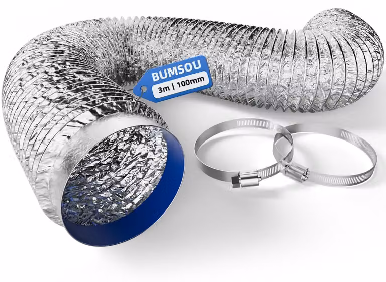 Solidchoice - Tubo flessibile per ventilazione da 100 mm, adatto per ventilatori, lunghezza 3 metri