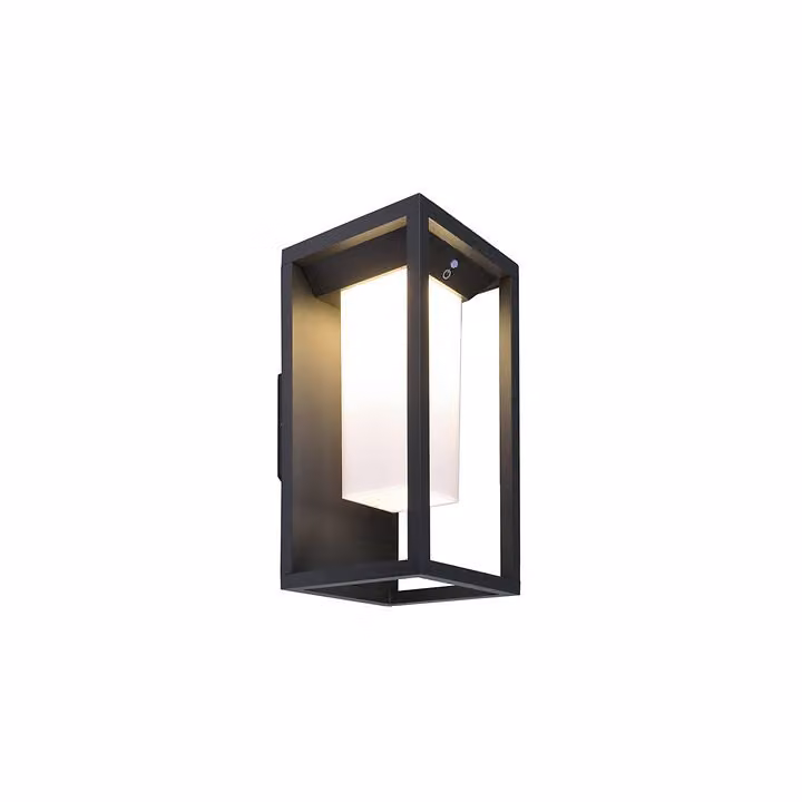 Applique LED Samas Solar 2,2W 830 grigio scuro sensore crepuscolare