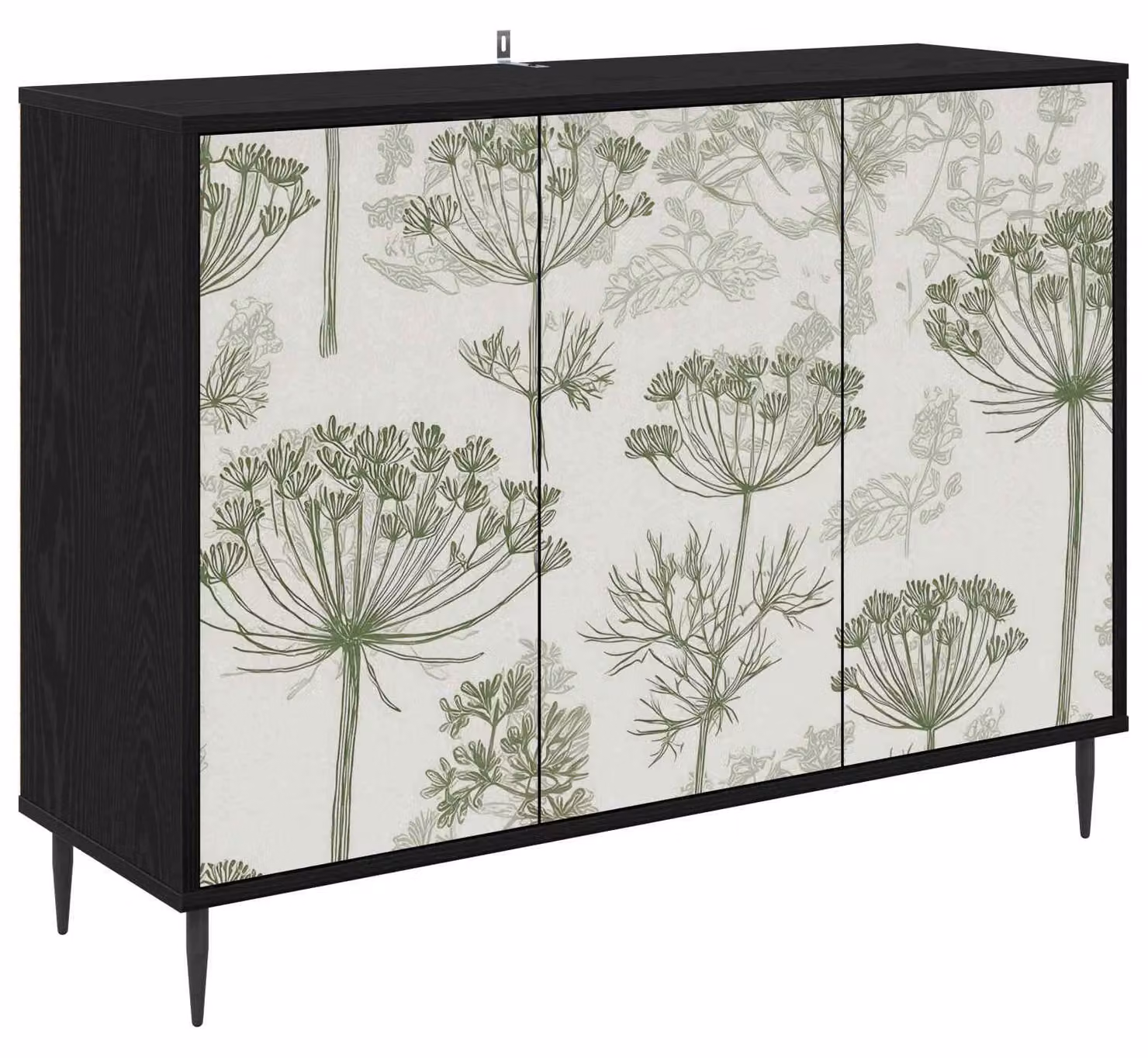 Mobile contenitore GOTHA, finitura effetto legno noce, dimensioni 102 x 33 x 76 cm