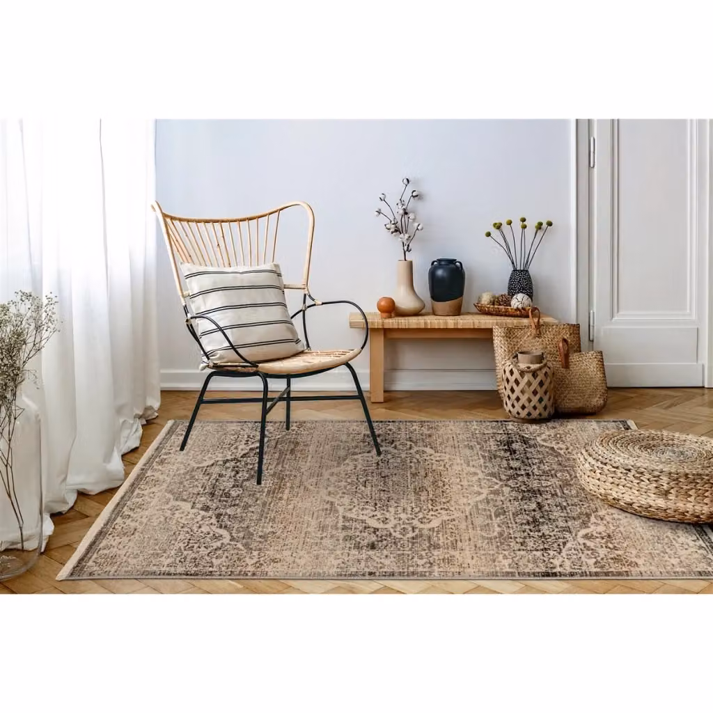 Tappeto Orientale Moderno Kendra Home Beige e Marrone L: 160 cm, P: 230 cm – 2