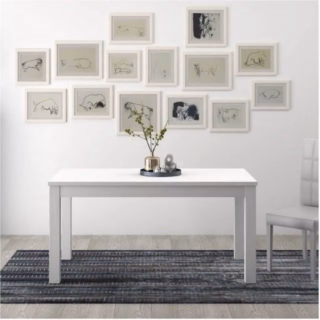 Tavolo allungabile Firenze 120x80 colore bianco frassinato