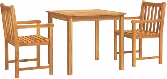 Set da Pranzo per Giardino 3 pz | Set Salotto da Giardino in Legno Massello di Acacia