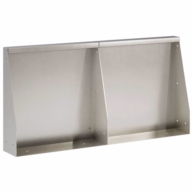 Set di 2 pezzi di aiuole rialzate vidaXL in acciaio inox argento, L 40 cm x P 12 cm x H 50 cm