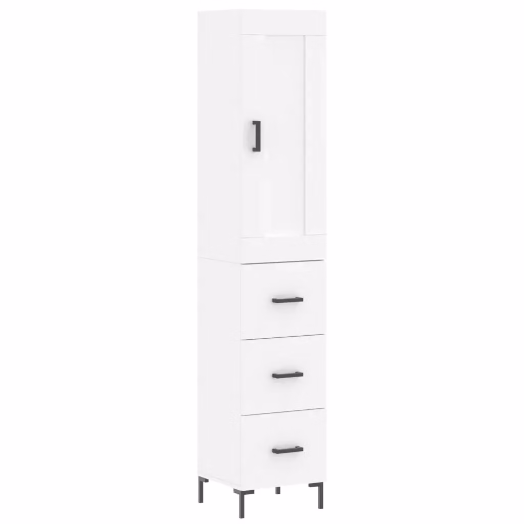 Mobile a muro moderno vidaXL bianco con ante a battente e ripiani interni L/P/H: 34,5 x 34 x 180 cm – 2