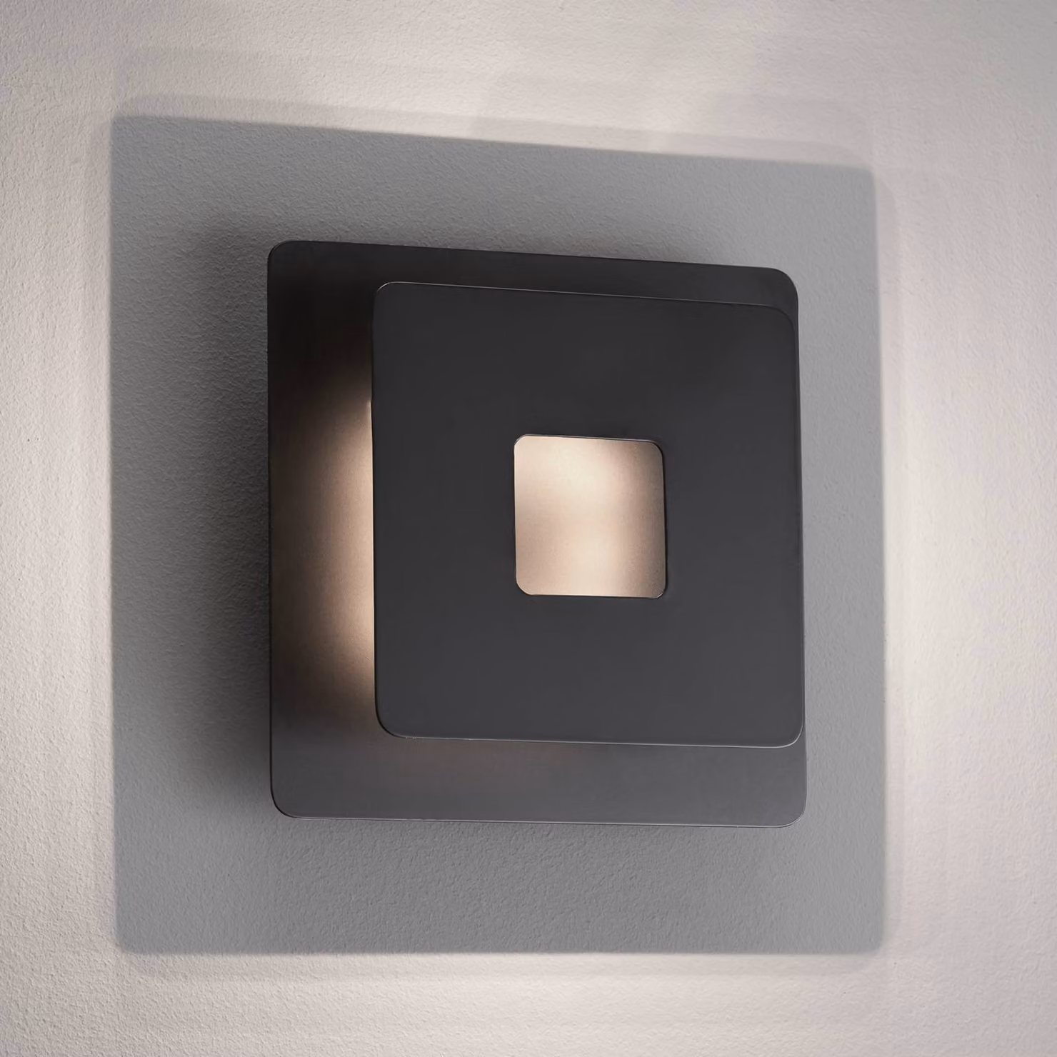 FISCHER & HONSEL Applique da parete a LED Hennes, Nero, Soggiorno / Sala da pranzo, Metallo, Moderno, Applique a LED