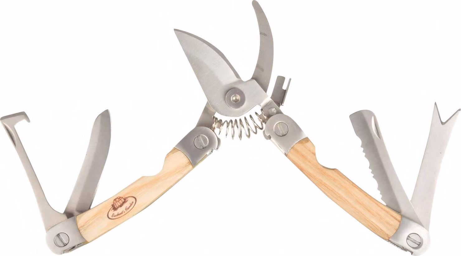 Multiutensile da giardino cacciatore di radici, sega per legno, forbici e potatore in acciaio inox