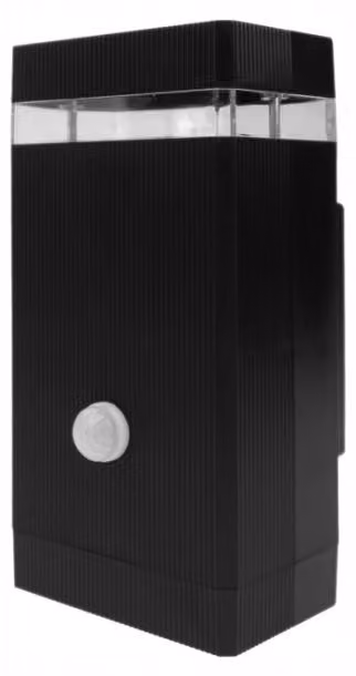 Applique da esterno nera e trasparente, 1xGU10x15W, in plastica, dimensioni: 18,8x9,6x8,5 cm, IP44, Ecolight