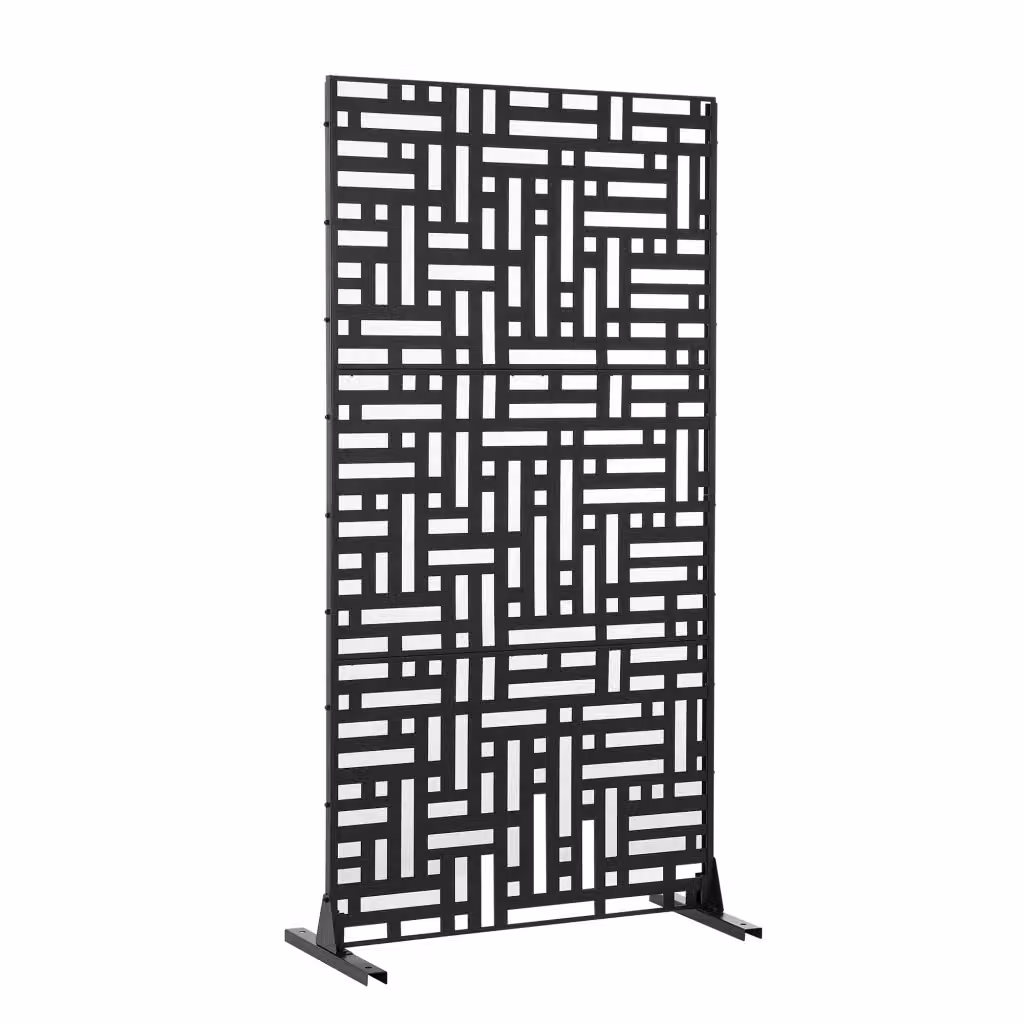 Pannello Divisorio Bernalda casa.pro in Acciaio Traforato Nero H: 180 cm, L: 90 cm, P: 40 cm – 2
