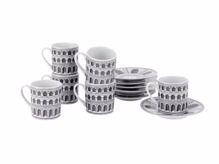 Architettura Tazza da Caffè con Piattino - Set da 6