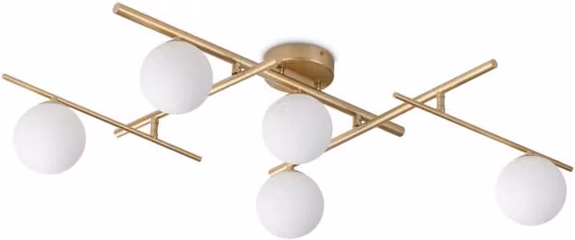 Lampada Da Soffitto Atlas Pl5 Oro Ideal-Lux