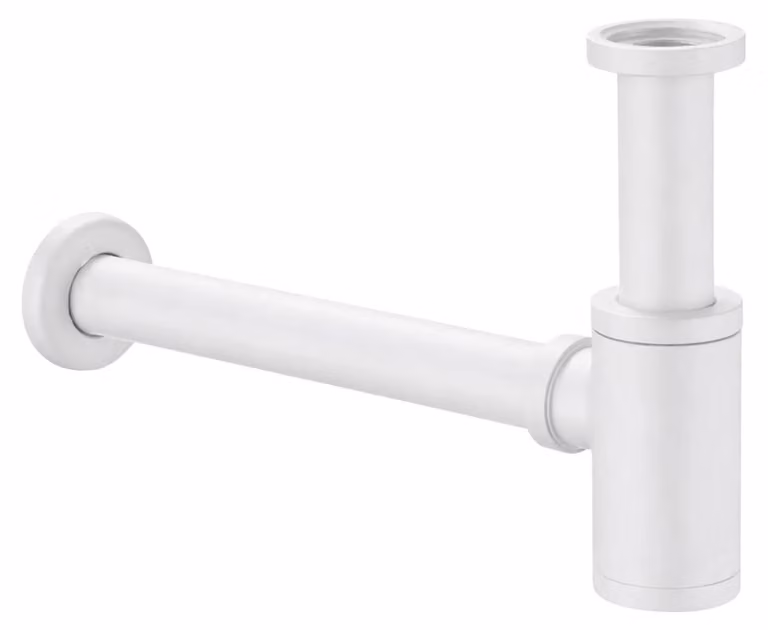 CERANO - Sifone per lavabo - 5/4" - ottone - DN32/250 mm - bianco opaco