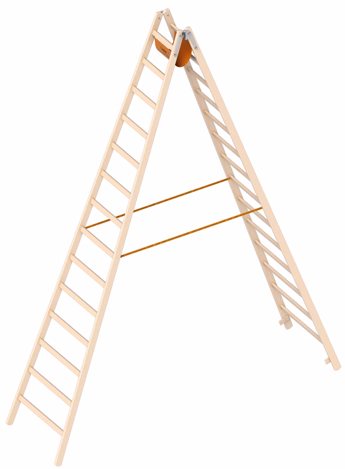 Layher Holzstehleiter 1038 2x14 Sprossen