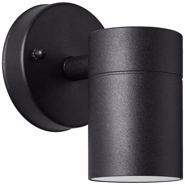 Lampada da parete per esterni, 12x9x11 cm, GU10, max. 20 W, metallo/vetro, nero