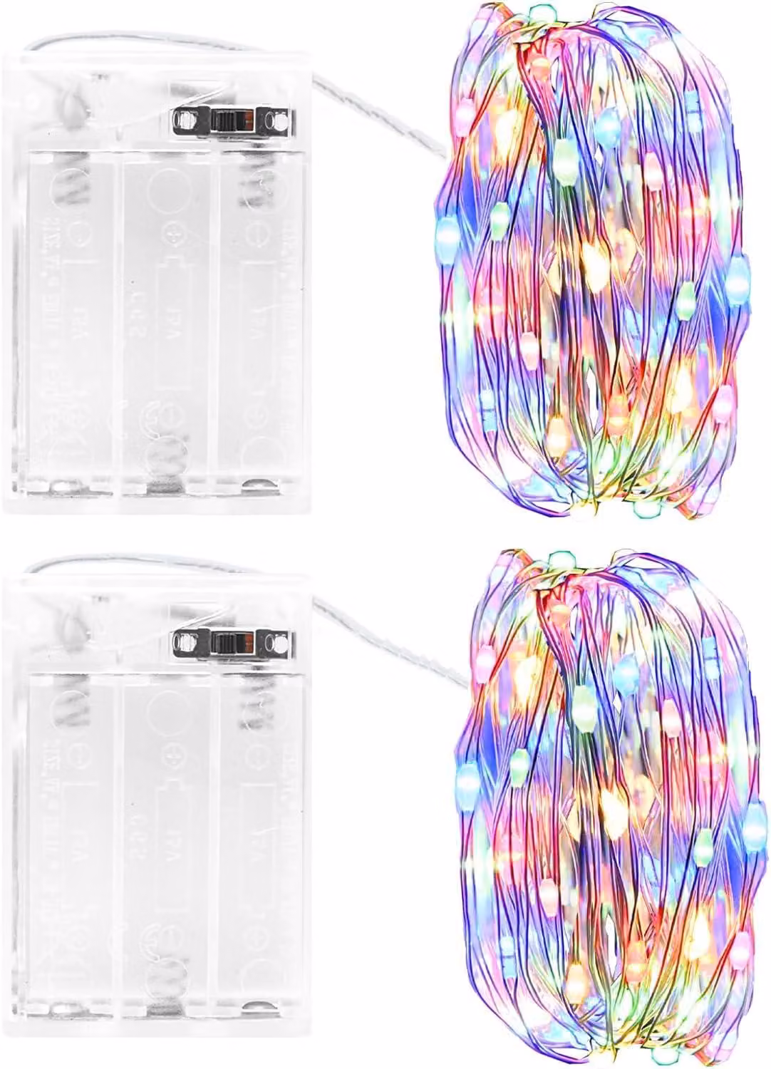 Catena luminosa a LED, 2x3 metri, 30 LED, con timer, impermeabile, multicolore