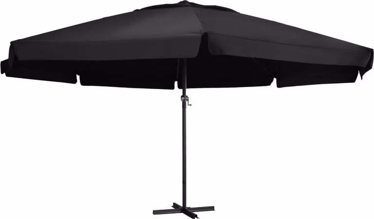 Maison Exclusive - Ombrellone con palo in alluminio, 600 cm, colore nero