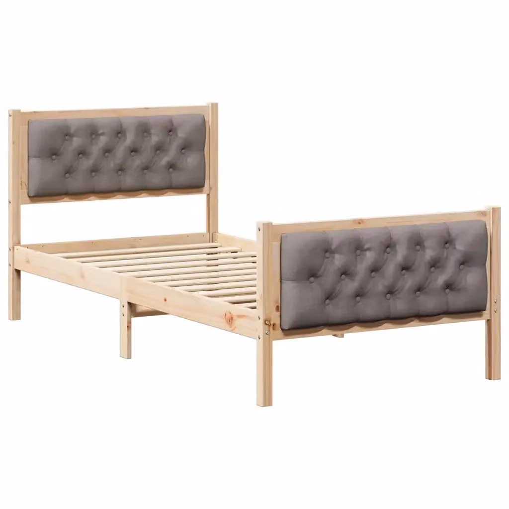 Struttura del letto Talpa vidaXL in pino massello, 90 x 200 cm – 2