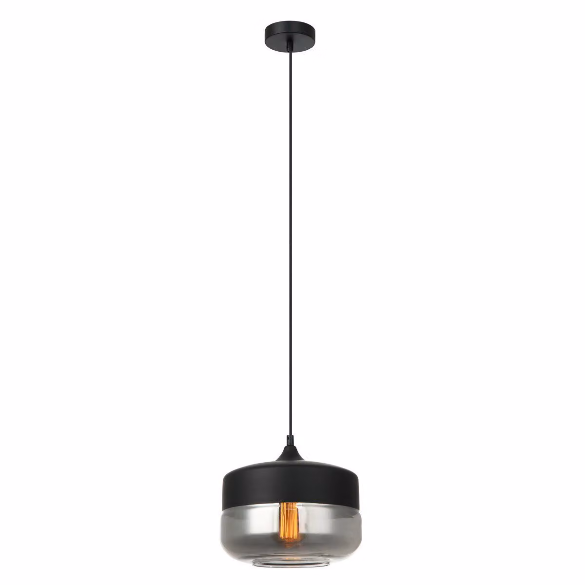 Italux Molina, lampada a sospensione moderna nera MDM-2380/1 BK+SG