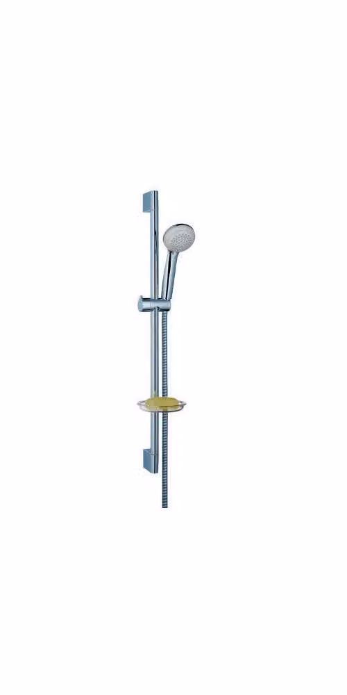 SET SALISCENDI DOCCIA 2 GETTI "CROMETTA 85" CON PORTASAPONE Cromo