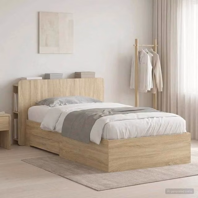 Telaio del letto con storage Rovere Sonoma 80 x 200 cm 3433707