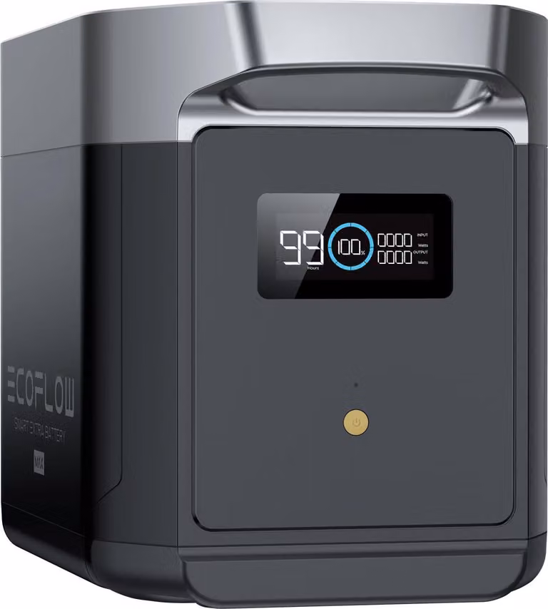 EcoFlow DELTA 2 MAX, batteria aggiuntiva intelligente da 2048 Wh, esente da IVA ai sensi dell'articolo 12, comma 3, della legge sull'IVA