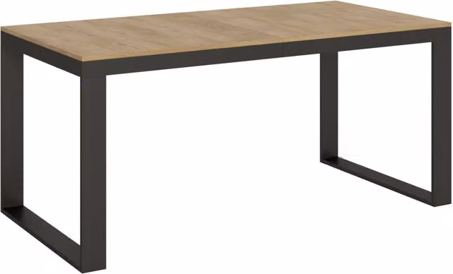 Tavolo allungabile Tekno Evolution Bs Com in finitura Quercia Natura con telaio Antracite L/P/H: 284 x 90 x 77 cm