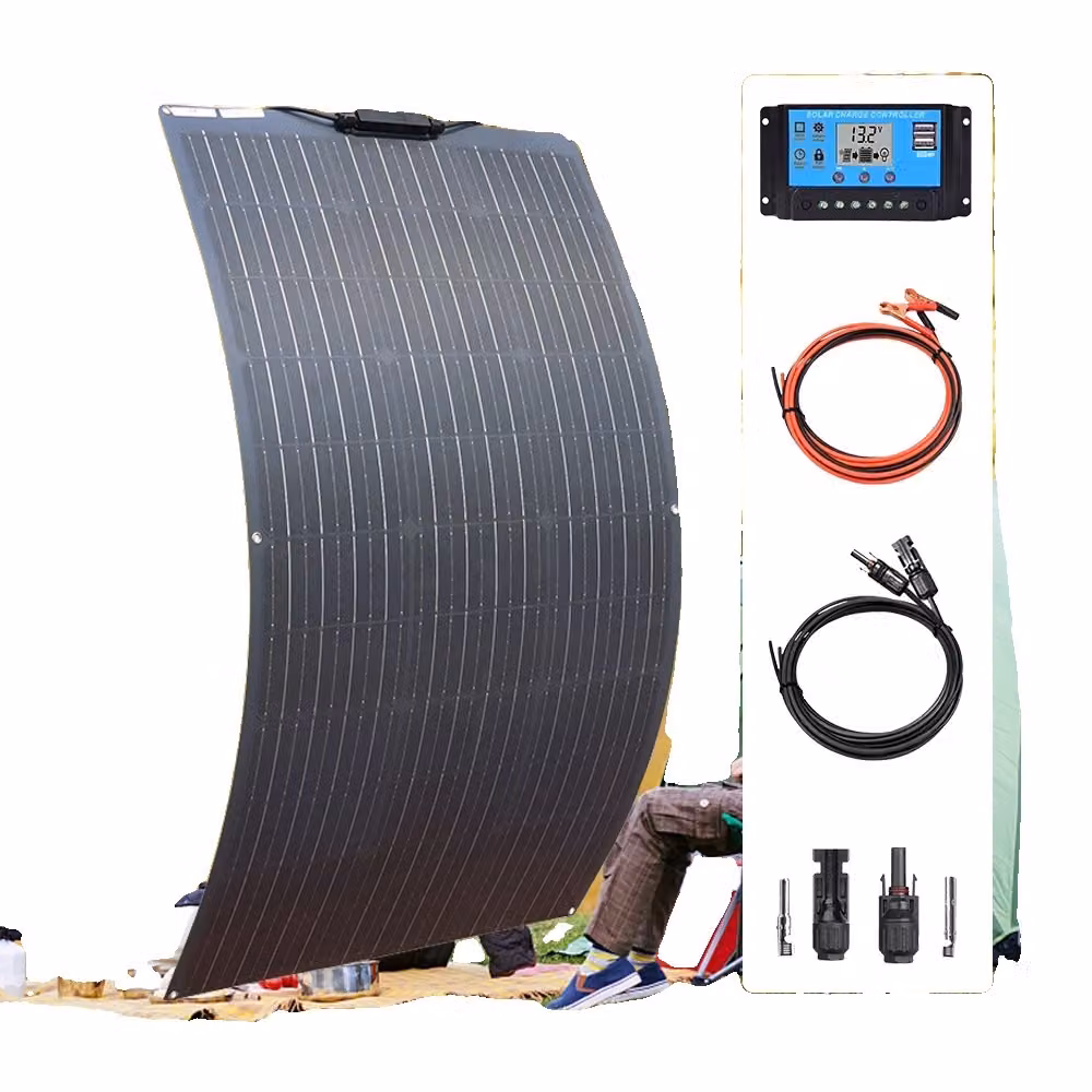 Kit di pannelli solari, design flessibile, alta efficienza, 12V, 100W