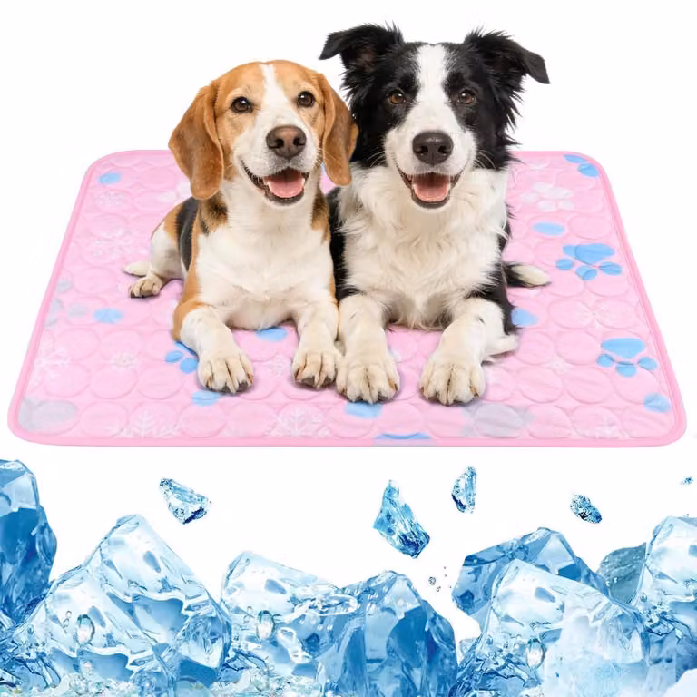 Tappetino refrigerante per cani, autorigenerante, lavabile, traspirante, pieghevole, adatto per interni ed esterni