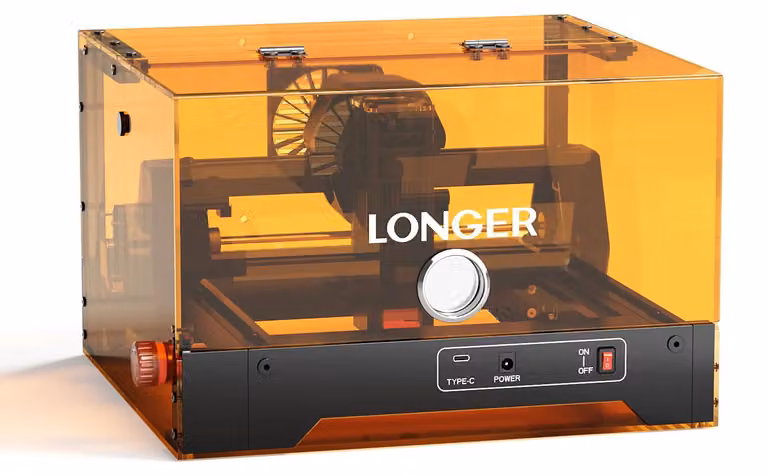 Macchina per incisione laser Ray5 miniS - 3,5 W - Controllo tramite app - Area di lavoro 130 × 120 mm - Velocità 12.000 mm/min - Precisione di 0,1 mm - Adatta per legno e pelle