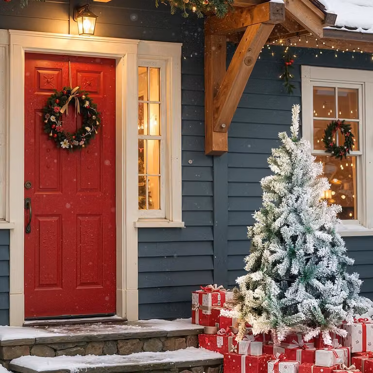 Albero di Natale artificiale Ikodm con effetto neve, rami automatici e supporto in metallo pieghevole, facile da montare con sistema a innesto, riutilizzabile, 120 cm