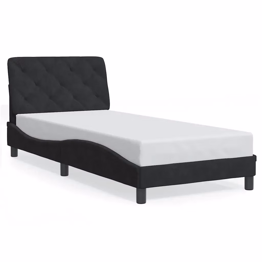 Giroletto VIDAXL in Velluto Nero per Camera da Letto L/P/H: 90 x 200 cm – 2