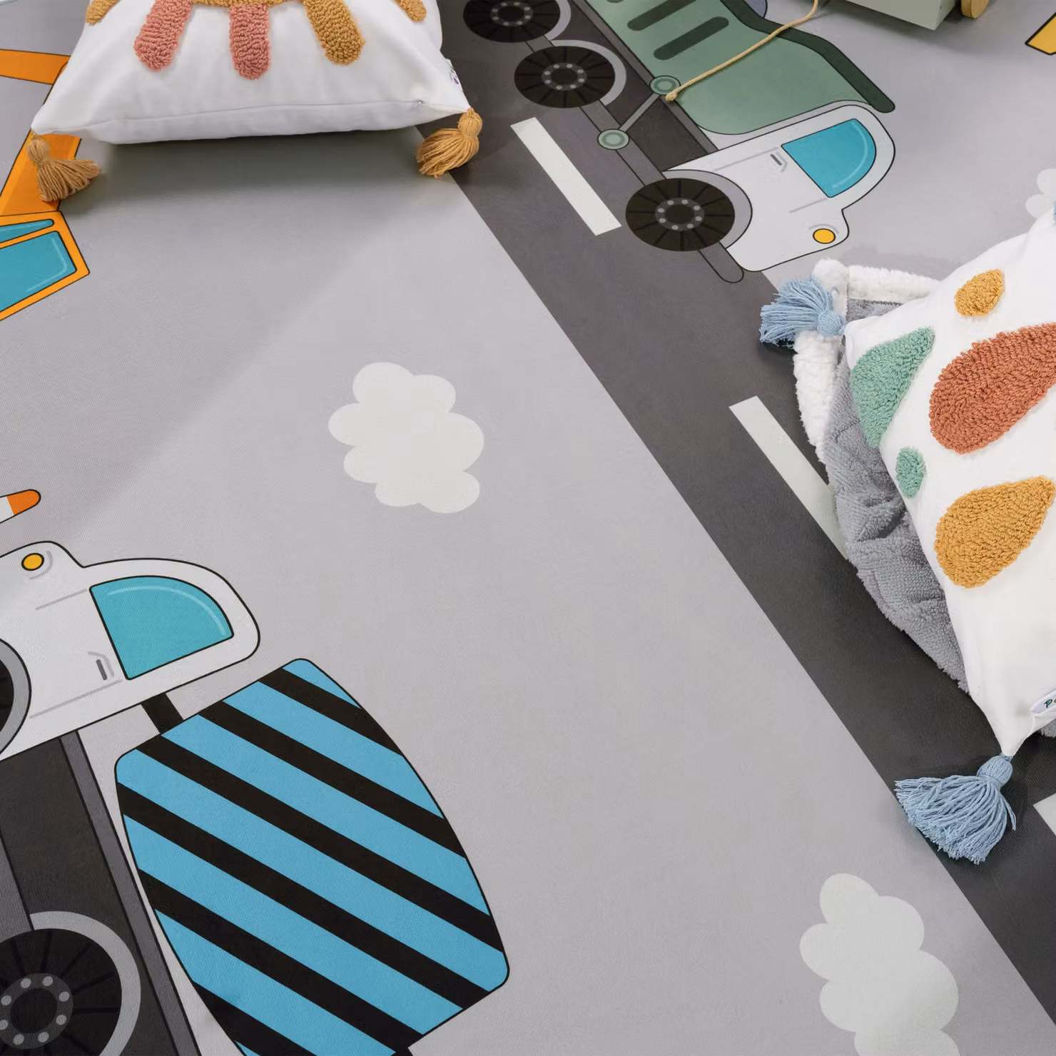 Tappeto per bambini Bini grigio L: 150 cm, P: 80 cm – 2