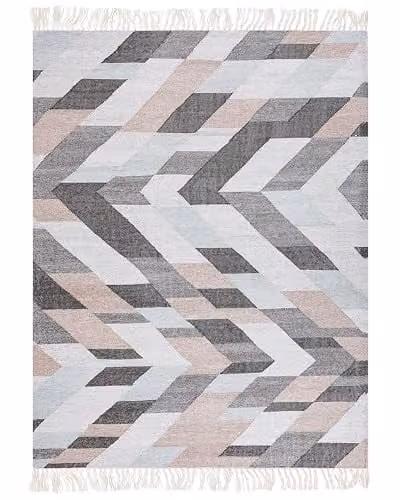 Beliani Tappeto di iuta multicolore 160 x 230 cm fatto a mano con nappe