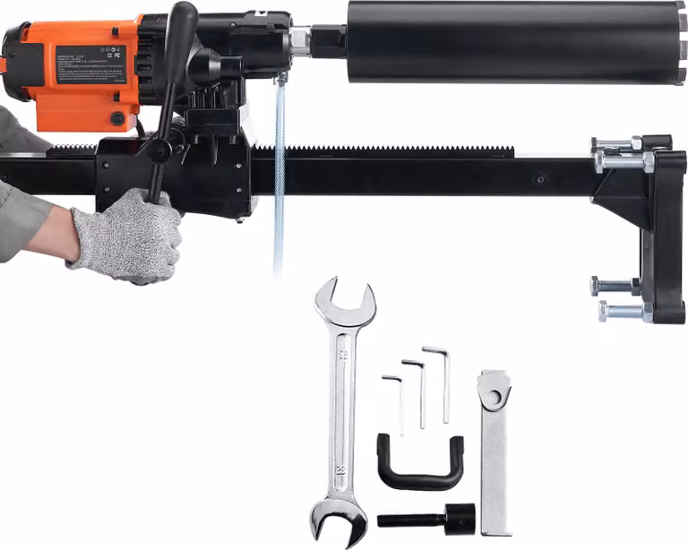 SucceBuy Carotatrice diamantata a secco e bagnata Carotatrice per calcestruzzo 3200W 750RPM, foratura efficiente per una vasta gamma di applicazioni