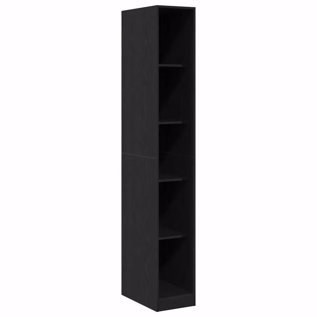 Guardaroba Design In Rovere Nero in Legno e MDF con Ripiani Interni L: 30 cm, P: 50 cm, H: 200 cm – 2