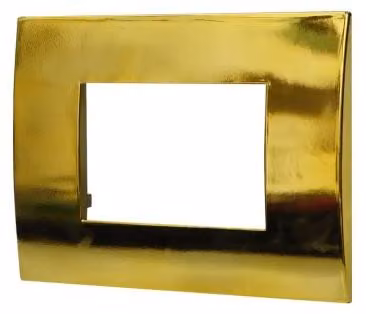 ETTROIT Placca Serie Venus 3P Plastica Colore Oro Lucido Compatibile Con Vimar Arke VA83312