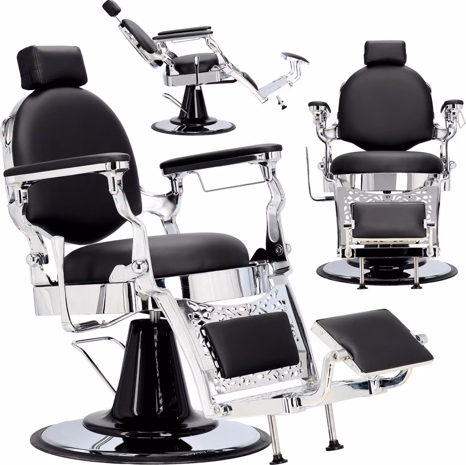 Poltrona da barbiere parrucchiere idraulica girevole per il salone barbiere barber shop Logan Barberking